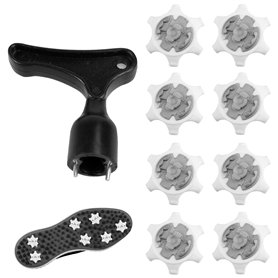 Ncheli Kit de 8 Spikes de Golf + Démonte-Spikes | Crampons de Remplacement Haute Résistance | Compatibles avec la Majorité des C