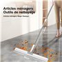 Raclette Douche Largeur 35 cm avec Manche INOX Réglable 4 Positions (130 cm)