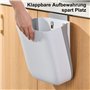 NEXROLA poubelle cuisine pliable avec couvercle, poubelle 9 litres pouvant être accrochée à une porte ou posée sur un plan de tr