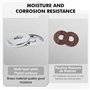 Rosace Mitigeur Douche Acier Inoxydable, 4 Pièces Rosace Robinet, Chromées Rosasse Ouvrante Robinetterie, Pour Robinet De Douche