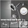 Rosace Mitigeur Douche Acier Inoxydable, 4 Pièces Rosace Robinet, Chromées Rosasse Ouvrante Robinetterie, Pour Robinet De Douche