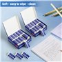 30 Gommes Classiques - Gommes 2B 6 x 2 x 1 cm - Plastique - Idéales pour École, Bureau, Croquis, Peinture (Blanc)