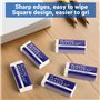 30 Gommes Classiques - Gommes 2B 6 x 2 x 1 cm - Plastique - Idéales pour École, Bureau, Croquis, Peinture (Blanc)