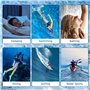 Bouchons d'oreilles de natation pour adultes,4 paires de bouchons en silicone souple,imperméables et réutilisables,protection de