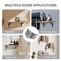 10 Pièces Equerre Étagère Mural Métal – Support Étagère Mural 90° avec Vis – Equerre Charge Lourde pour Bois/Métal (150x95x16mm)