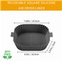 Qacpahucy 3 Pièces Air Fryer Accessoires - Moule Silicone Air Fryer - Réutilisable Moule Air Fryer - pour Friteuse Air Micro-ond