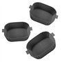 Qacpahucy 3 Pièces Air Fryer Accessoires - Moule Silicone Air Fryer - Réutilisable Moule Air Fryer - pour Friteuse Air Micro-ond