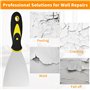 8 Pièces Couteau à Enduire - Spatules en Acier Inoxydable - Spatule Bricolage - Couteaux à Enduire avec Manche en Plastique (25/