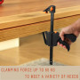 Jeu de 2 Serre-joints - Pince à Une Main - Largeur de Serrage 155 mm - Plage d'Étirement 140 mm-315 mm - Force de Serrage Maxima