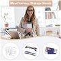 20 pochettes plastique A4, pochette transparente A4 avec fermeture et étiquette, porte documents imperméable