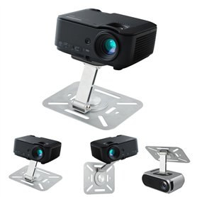 Qacpahucy Support de Projecteur Rotatif à 360° Support Mural en métal Ajustable Compatible avec Les vis de 1/4 Pouce