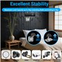 Qacpahucy Support de Projecteur Rotatif à 360° Support Mural en métal Ajustable Compatible avec Les vis de 1/4 Pouce, adapté pou