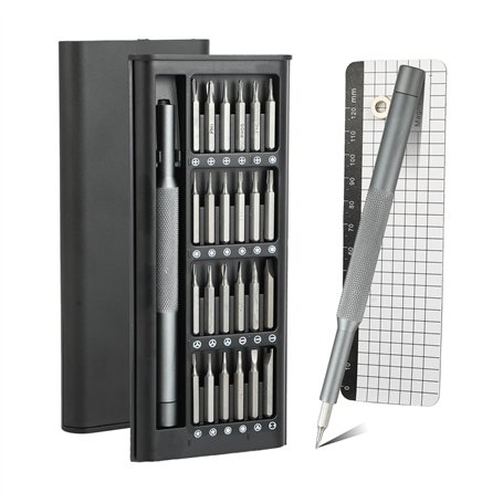 Set de Tournevis de Précision – Mini Set Outils avec Embouts Torx et Tri-Wing – 27 en 1 Outils de Réparation de Précision – Pour
