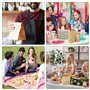 100 Pièces Sacs Sachets en Kraft - Marron Sacs Cadeaux - Petit Sac en Papier - Sac Papier Cadeau - Pochette Cadeau - Sacs Cadeau