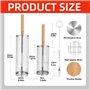 Lot de 2 Paniers à Barbecue Emboîtables - Acier Inoxydable 304 avec Poignée en Bois Amovible - Pour Légumes et Viandes - Accesso
