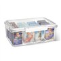 Boîte Rangement Cartes – Boîte Carteikarten Transparente avec Couvercle & Poignée – Rangement Cartes à Collectionner pour Bureau