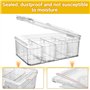 Boîte Rangement Cartes – Boîte Carteikarten Transparente avec Couvercle & Poignée – Rangement Cartes à Collectionner pour Bureau