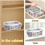 Boîte Rangement Cartes – Boîte Carteikarten Transparente avec Couvercle & Poignée – Rangement Cartes à Collectionner pour Bureau