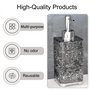 2X Distributeur Savon Transparent Gris 400 ML – Distributeur Gel Douche Rechargeable – Distributeur Savon Cuisine Salle de Bain 
