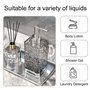 2X Distributeur Savon Transparent Gris 400 ML – Distributeur Gel Douche Rechargeable – Distributeur Savon Cuisine Salle de Bain 