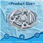 Porte-gobelet gonflable 2 en 1 - Pour bar de piscine et plateau à collation avec 8 trous - Grande capacité - Support de fête flo
