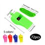 XIAQICA 72 Pièces Sifflets de Sport en Plastique Sifflet Enfant avec Cordon ColoréS Sifflet Sonore Fort et Net pour Entraîneurs 