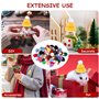 Mini Bonnet de Noël,50 PCS Mini Chapeaux Chapeaux Tricotés Chapeau Mini Bonnet de Noel en Tricot Mini Poupées de Noël pour l'art