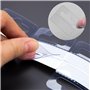 Onglets de Suspension Adhésifs Transparents,100 PCS Onglets Suspendus Adhésifs Plastique avec Trous Fendus Cintre Autocollant Au