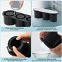 Flearitzo Bac à Glaçons en Silicone pour Stanley Cup Moule à Glaçons avec Couvercle Bac à Glaçons à 3 cylindres Creux pour gobel