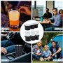 Flearitzo Bac à Glaçons en Silicone pour Stanley Cup Moule à Glaçons avec Couvercle Bac à Glaçons à 3 cylindres Creux pour gobel
