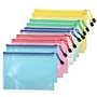 10 Pochette transparente zippée - Pochettes Zippées A5 - PVC - Imperméables en Maille - Pour Documents