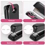 Set de fournitures bureau, comprenant perforatrice, agrafeuse, distributeur de ruban et accessoires de papeterie bureau, idéal p