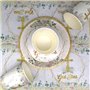 Vaisselle de Fête Communion,Doyomtoy Vaisselle Papier Set Décoration de Première Communion Assiettes en Papier Serviettes Tasses