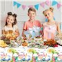 61Pcs de Fête d'été Vaisselle de Fête Piscine de Plage Accessoires Assiette en papier serviette en pa