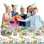 Vaisselle de fête de plage,61Pcs de Fête d'été Vaisselle de Fête Piscine de Plage Accessoires Assiette en papier serviette en pa