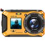 Yixinxin Appareil photo numérique 4K 56 MP 33FT UHD Appareil photo sous-marin avec carte de 32 Go Double écran Appareil photo fl