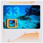 Yixinxin Appareil photo numérique 4K 56 MP 33FT UHD Appareil photo sous-marin avec carte de 32 Go Double écran Appareil photo fl