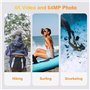 Yixinxin Appareil photo numérique 4K 56 MP 33FT UHD Appareil photo sous-marin avec carte de 32 Go Double écran Appareil photo fl