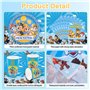 62 Pièces Ensemble Vaisselle Fête Kit, Kit Anniversaire Decoration Anniversaire avec Assiette Anniversaire Nappe pour 10 Personn
