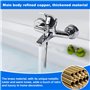KYYGKY Mitigeur de Douche, Robinet Chaud et Froid Robinet Douche Universel Filetage G1/2 Robinet Douche Baignoire Mitigeur de Do