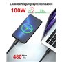 [2pcs 2m] 100W PD3.0 USB C à C Câble de charge rapide + 3.1A USB A vers C de nylon tressé charge rapide Câble pour iPhone 16 Pro