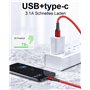[2pcs 2m] 100W PD3.0 USB C à C Câble de charge rapide + 3.1A USB A vers C de nylon tressé charge rapide Câble pour iPhone 16 Pro