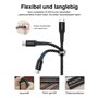 [2pcs 2m] 100W PD3.0 USB C à C Câble de charge rapide + 3.1A USB A vers C de nylon tressé charge rapide Câble pour iPhone 16 Pro