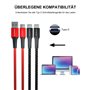 [2pcs 2m] 100W PD3.0 USB C à C Câble de charge rapide + 3.1A USB A vers C de nylon tressé charge rapide Câble pour iPhone 16 Pro