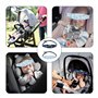 2 Pièces Cale Tete Enfant Voiture,Repose Tete Voiture Enfant,Cale Tête Bébé Voiture,Réglable Maintien Têtes Siege Auto Enfants,C