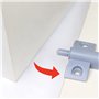 Jicyor 30PCS Amortisseurs de Portes D'armoires Gris Tampon Amortisseur+60PCS 14 * 4mm Visser pour Porte Armoire Tiroir Pare-choc