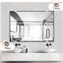8 Pièces Fixation Miroir Mural,Support Mural pour Miroir,Clips à Ressort avec Broches et Vis,Accroche Miroir Robustes,pour Verre