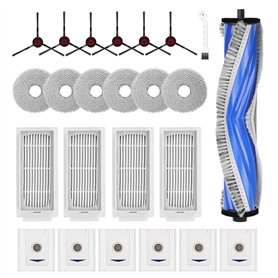 lompyeu Kit d'accessoires 24 pièces pour ECOVACS DEEBOT T30 PRO OMNI / T30 OMNI Aspirateur Robot，1 Brosse Principale