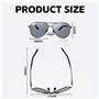 Windfromort Lunettes de soleil unisexes - Monture en métal - Protection UV400 et polarisation - Convient pour la conduite, le go