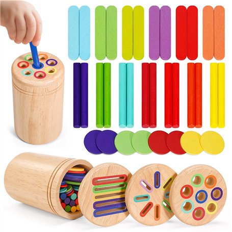 Mexgcom Jeux Montessori 3 en 1 Jouet